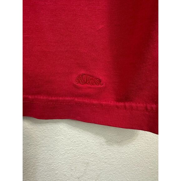 s.Oliver Men's Raglan Sleeve Red and Gray Tee Size L Classic Casual Dad Tee - Picture 4 of 5